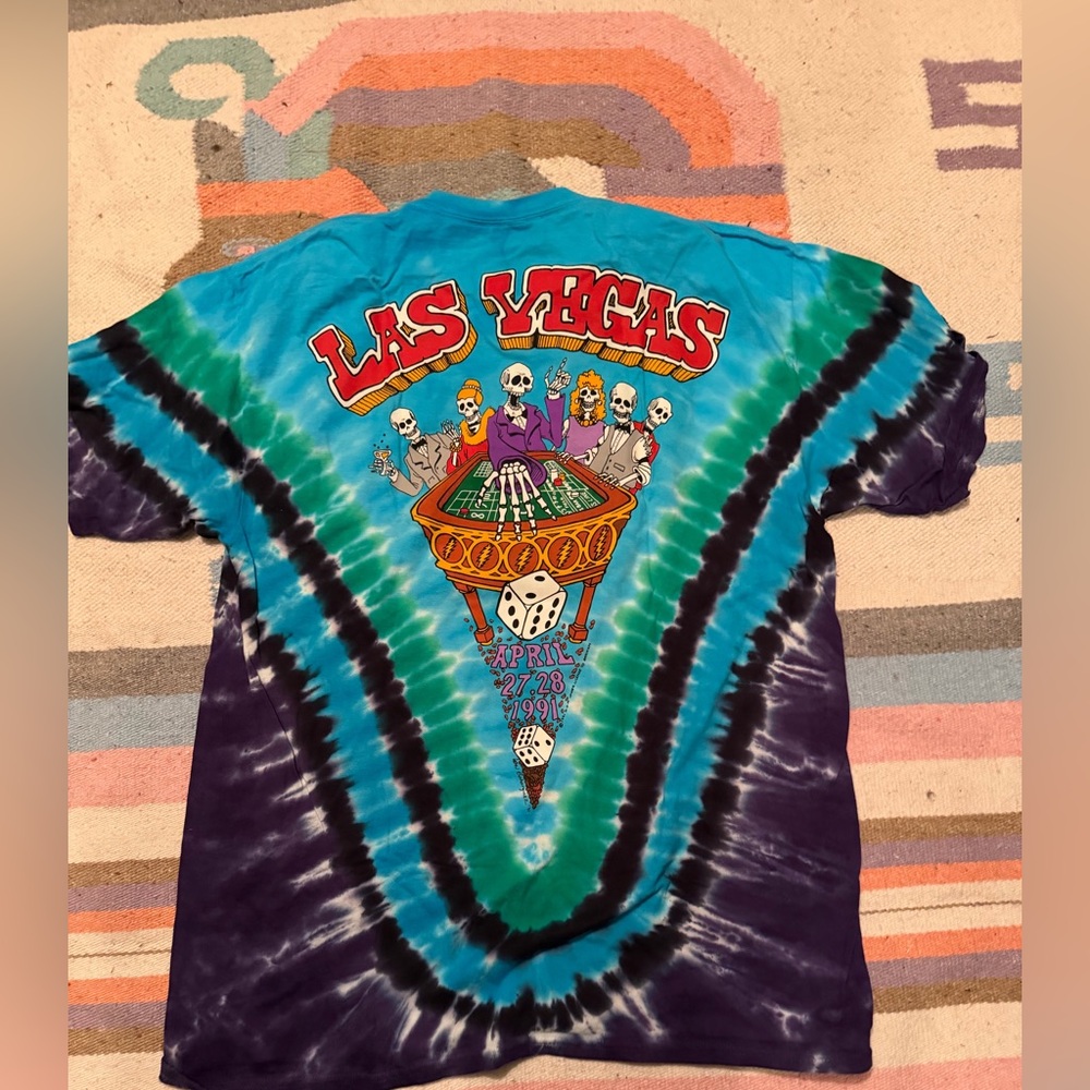 Grateful Dead T Shirt Reissue 1991 Las Vegas Casino Poker Chips size XL NWOT